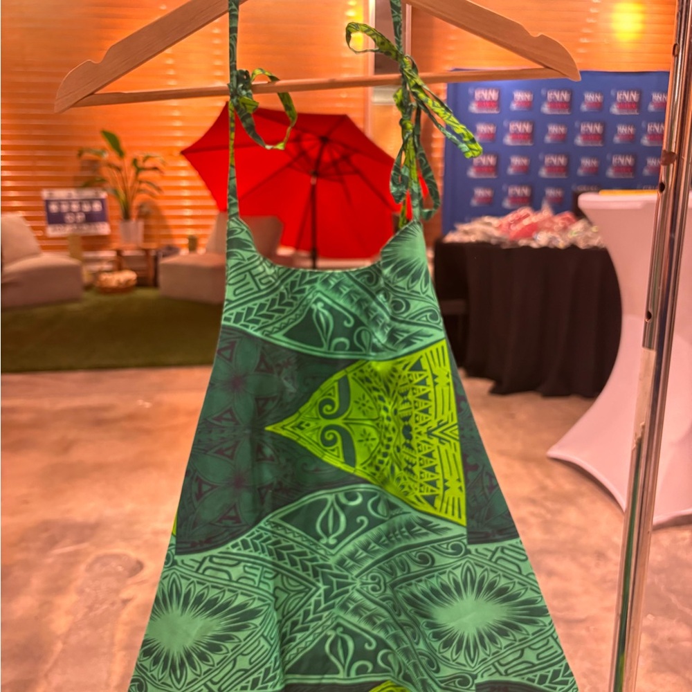Green Patterned Kids Apron